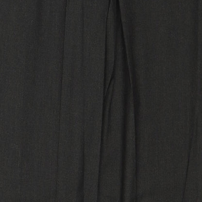 Preworn Mens Grey Polyester Dress Pants Trousers Size 36 in Regular Zip