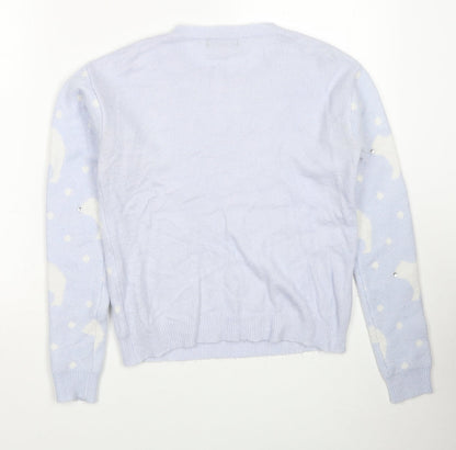 Womens UK Size 6 New Look Blue Pullover Jumper