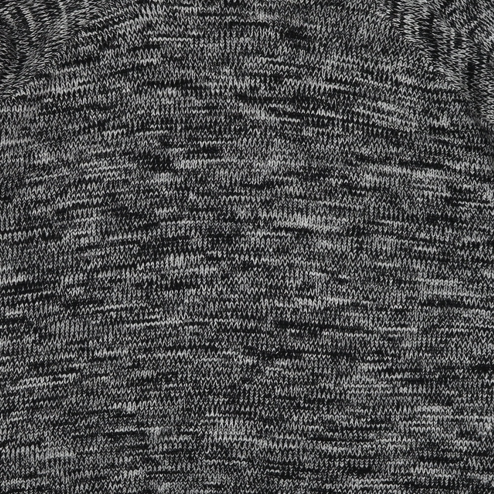 Jeffrey & Paula Womens Black Round Neck Acrylic Cardigan Jumper Size 16