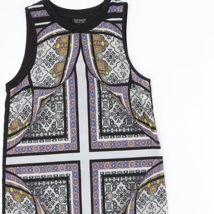Womens UK Size 8 Topshop Black Basic Tank