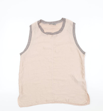 Womens UK Size L Zara Pink Basic Tank