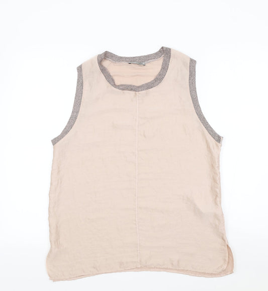 Womens UK Size L Zara Pink Basic Tank