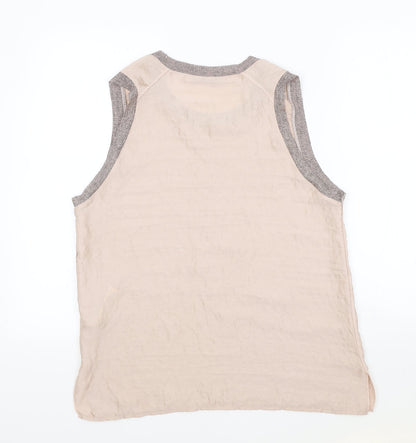 Womens UK Size L Zara Pink Basic Tank
