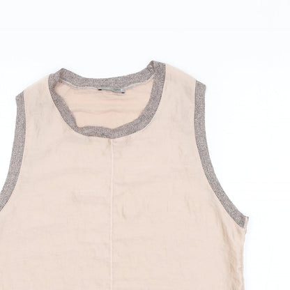 Womens UK Size L Zara Pink Basic Tank