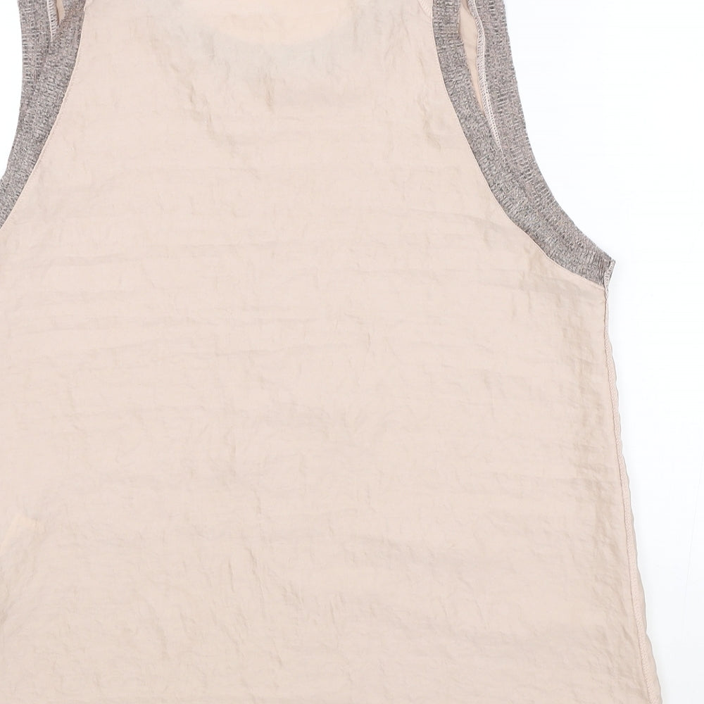 Womens UK Size L Zara Pink Basic Tank