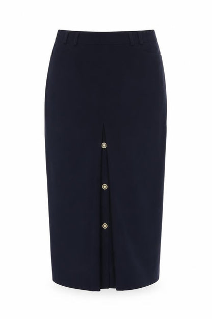 Hammerschmid Womens Blue Polyester Straight & Pencil Skirt Size 10 Zip