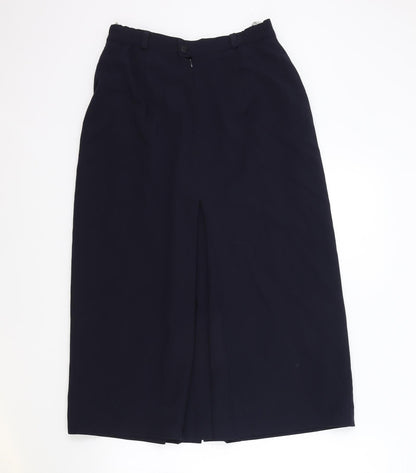 Hammerschmid Womens Blue Polyester Straight & Pencil Skirt Size 10 Zip
