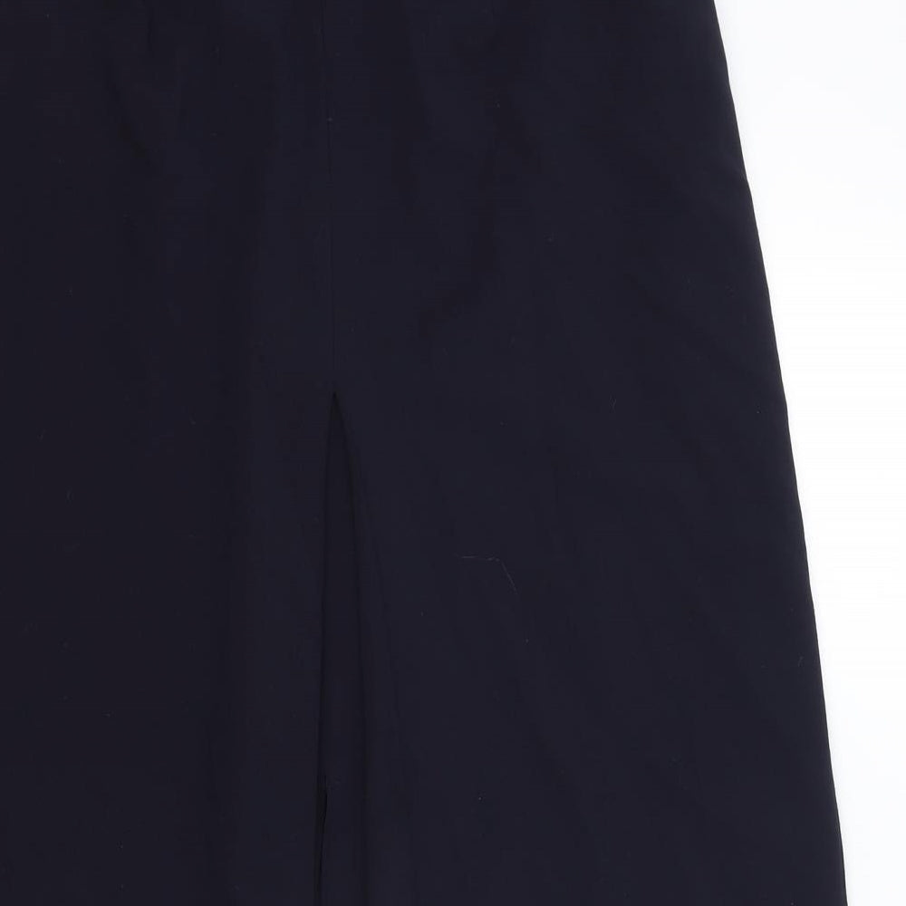 Hammerschmid Womens Blue Polyester Straight & Pencil Skirt Size 10 Zip