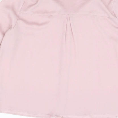 Womens UK Size 14 Very Pink Basic Button-Up