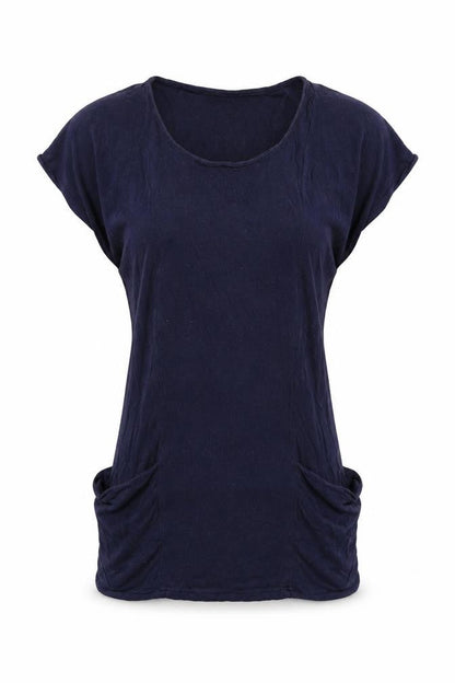 Womens UK Size 8 Topshop Blue Basic T-Shirt