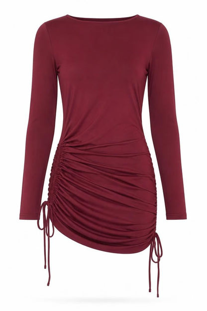 Meshki Womens Purple Polyester Bodycon Size XS Round Neck Pullover