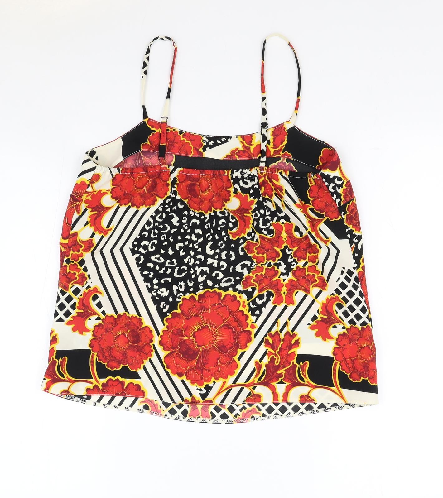 Womens UK Size 10 River Island Multicoloured Camisole Tank