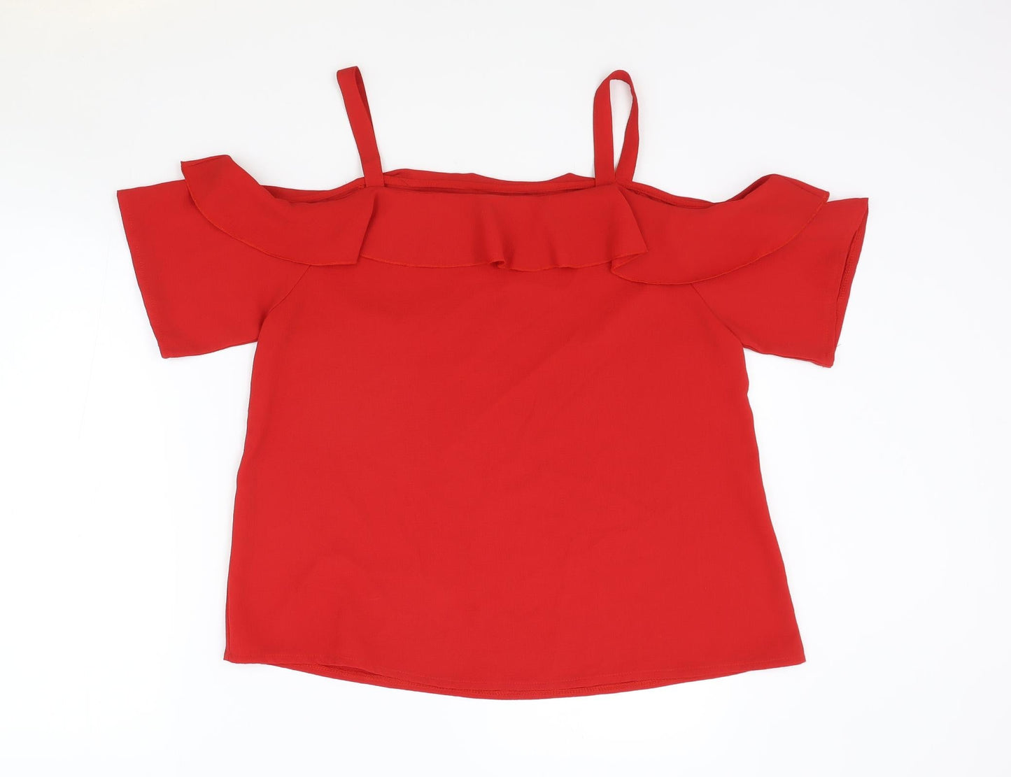 Womens UK Size 12 Quiz Red Basic Blouse