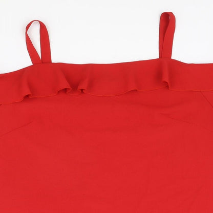 Womens UK Size 12 Quiz Red Basic Blouse