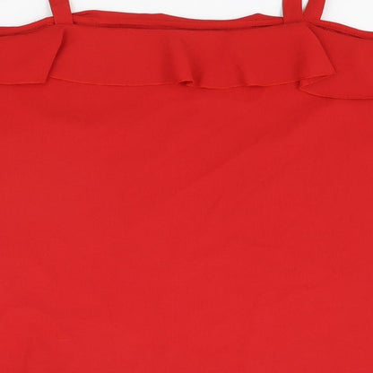 Womens UK Size 12 Quiz Red Basic Blouse