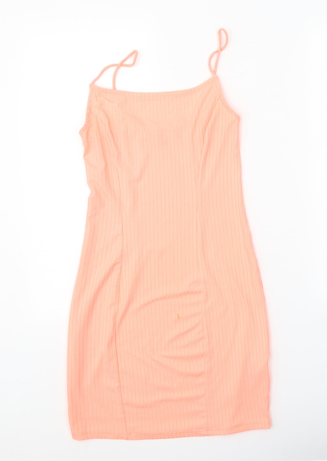 Primark Womens Pink Polyester Tank Dress Size 6 Square Neck Pullover