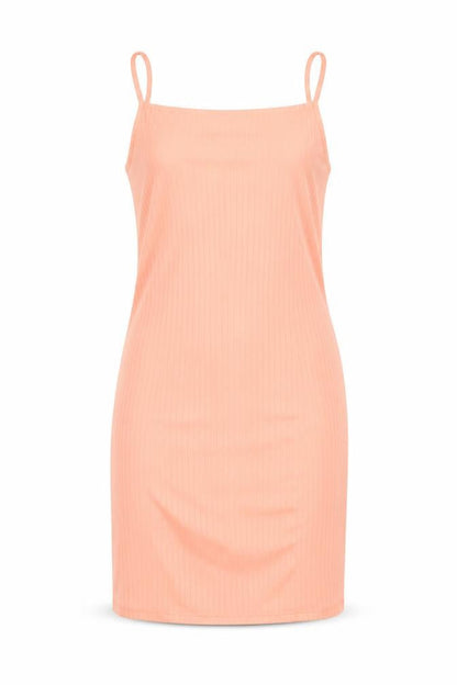 Primark Womens Pink Polyester Tank Dress Size 6 Square Neck Pullover