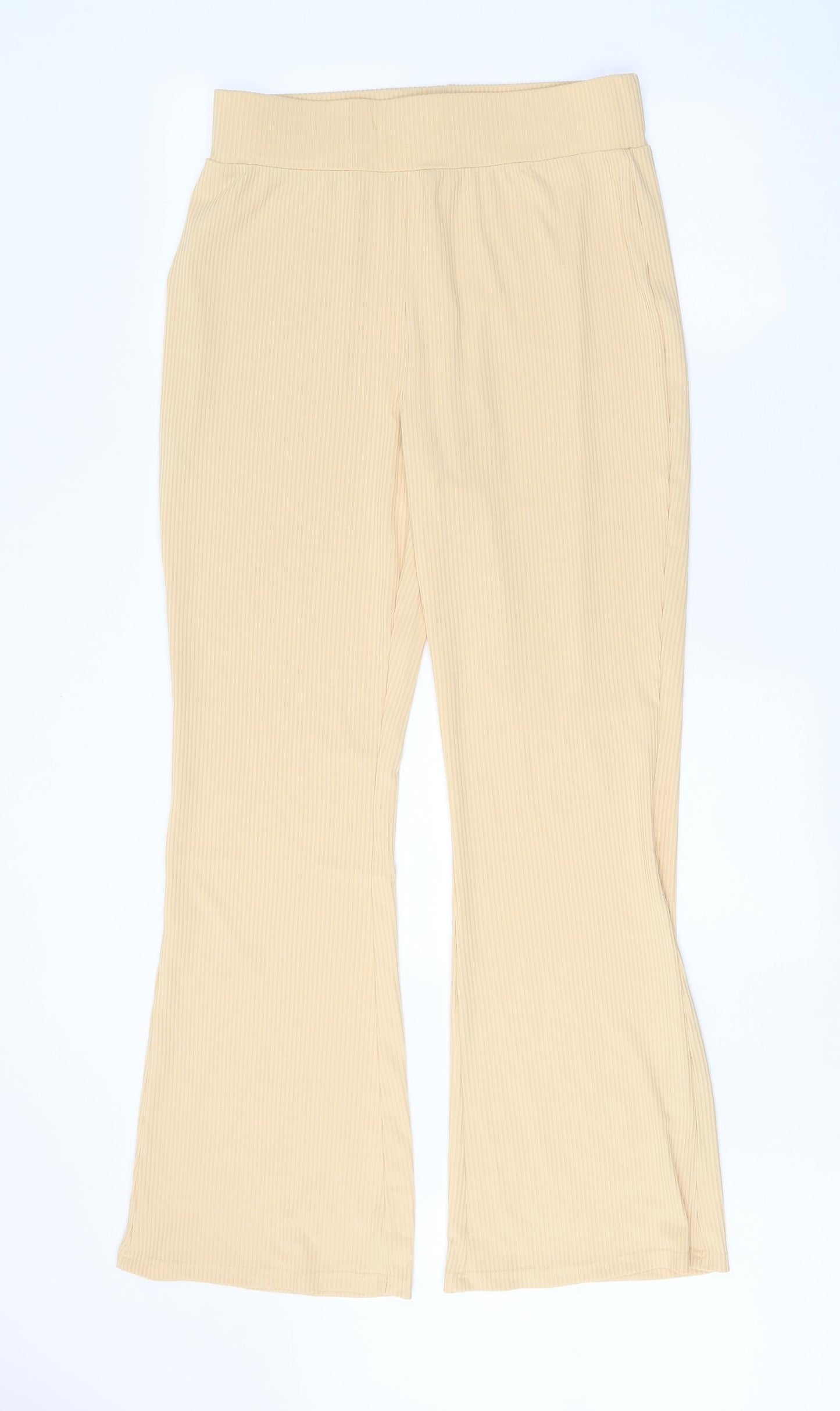 Womens UK Size XL Preworn Regular Fit  Beige Trousers