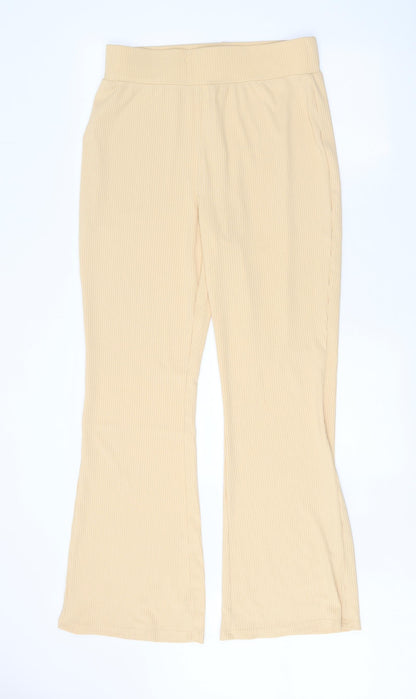 Womens UK Size XL Preworn Regular Fit  Beige Trousers
