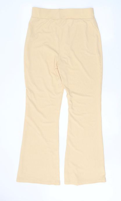 Womens UK Size XL Preworn Regular Fit  Beige Trousers