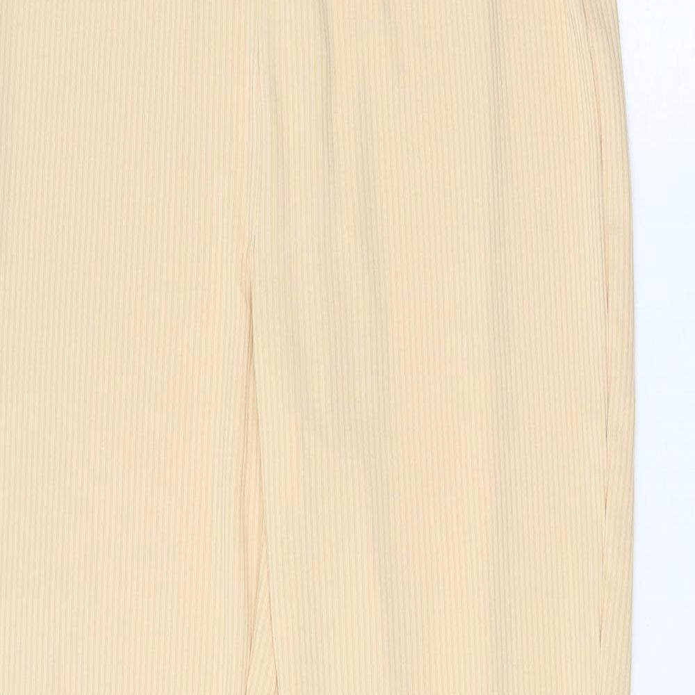 Womens UK Size XL Preworn Regular Fit  Beige Trousers