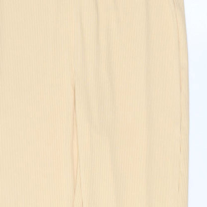 Womens UK Size XL Preworn Regular Fit  Beige Trousers