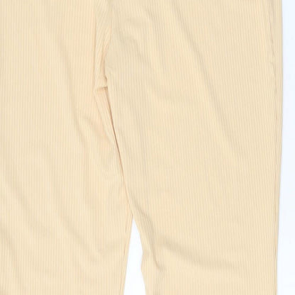 Womens UK Size XL Preworn Regular Fit  Beige Trousers