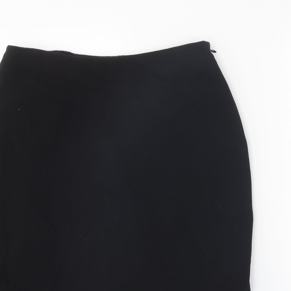 Precis Womens Black Polyester Trumpet Skirt Size 12 Zip