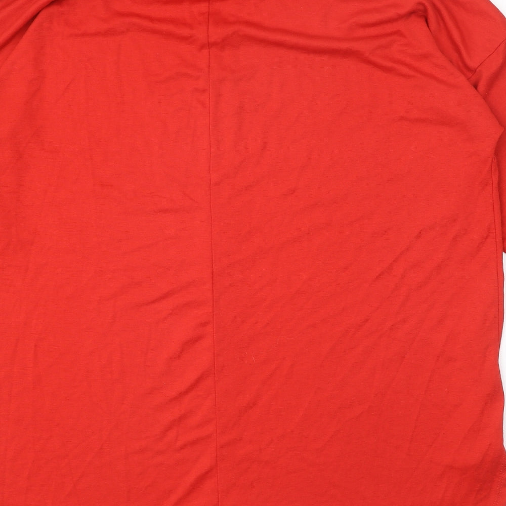 Primark Womens Red Round Neck Polyester Pullover Jumper Size 14