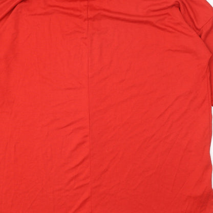 Primark Womens Red Round Neck Polyester Pullover Jumper Size 14