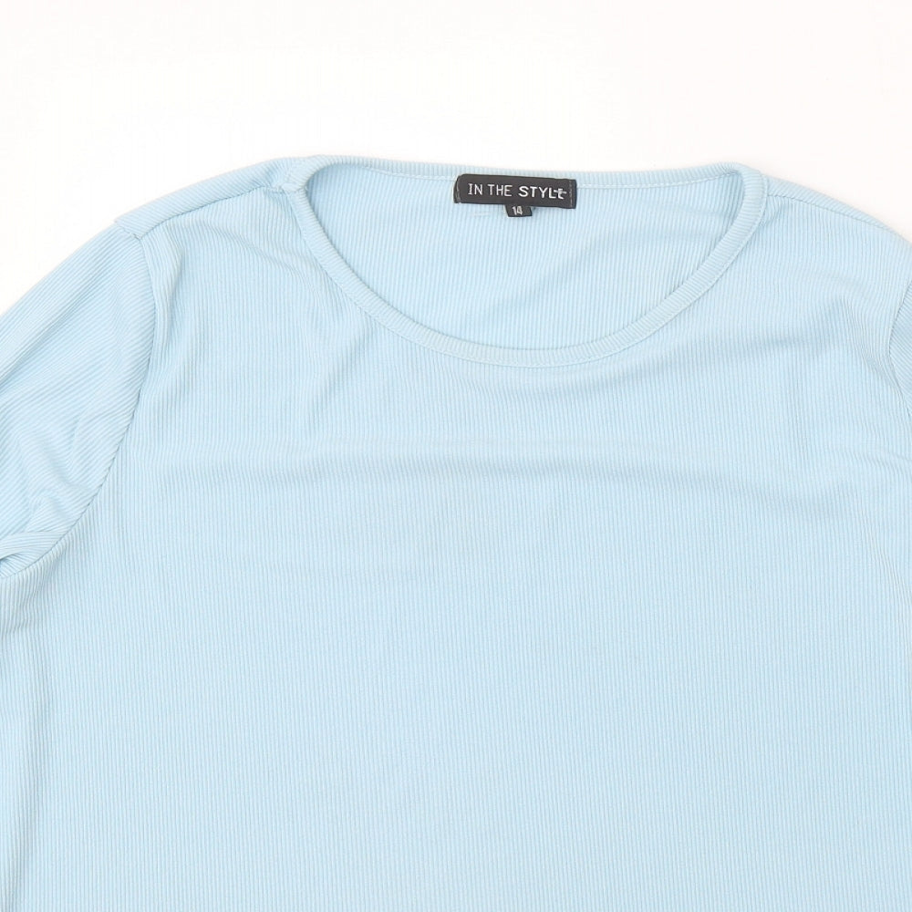 Womens UK Size 14 In the Style Blue Basic Blouse