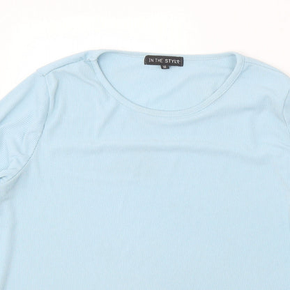 Womens UK Size 14 In the Style Blue Basic Blouse