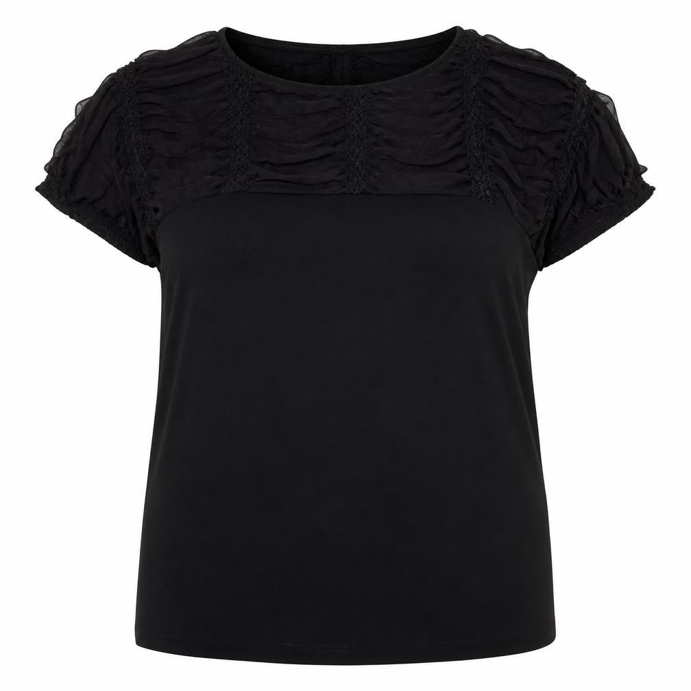 Womens UK Size 16 Saloos Black Basic Blouse