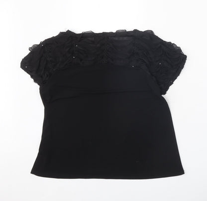 Womens UK Size 16 Saloos Black Basic Blouse