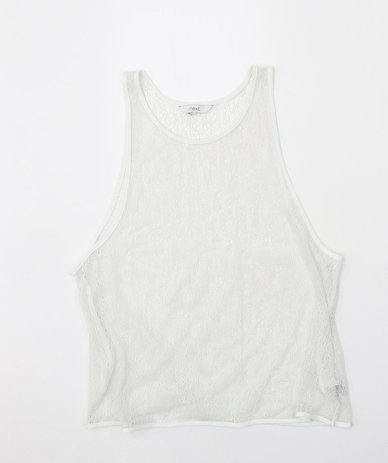 Womens UK Size 14 NEXT White Basic Tank