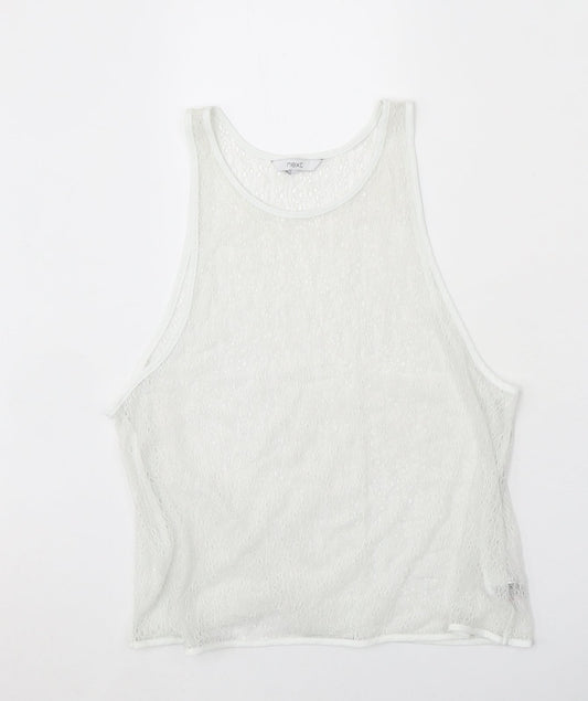 Womens UK Size 14 NEXT White Basic Tank