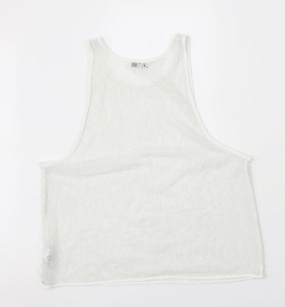Womens UK Size 14 NEXT White Basic Tank