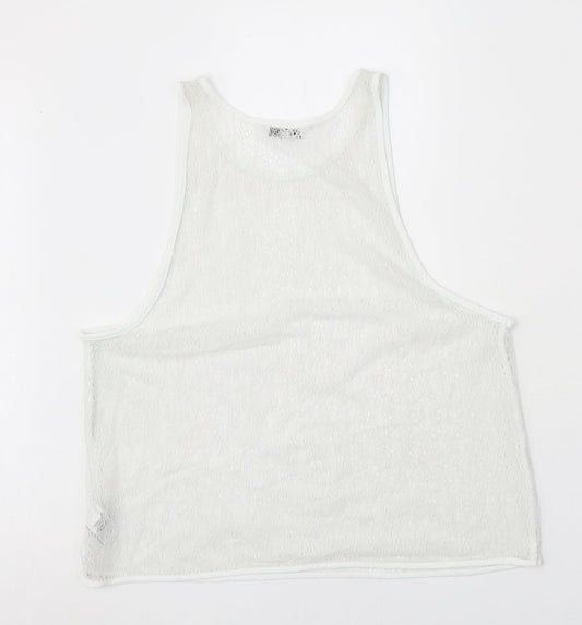 Womens UK Size 14 NEXT White Basic Tank