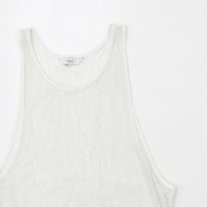 Womens UK Size 14 NEXT White Basic Tank