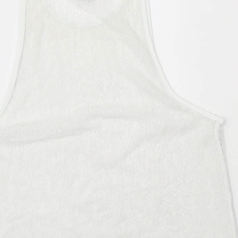 Womens UK Size 14 NEXT White Basic Tank