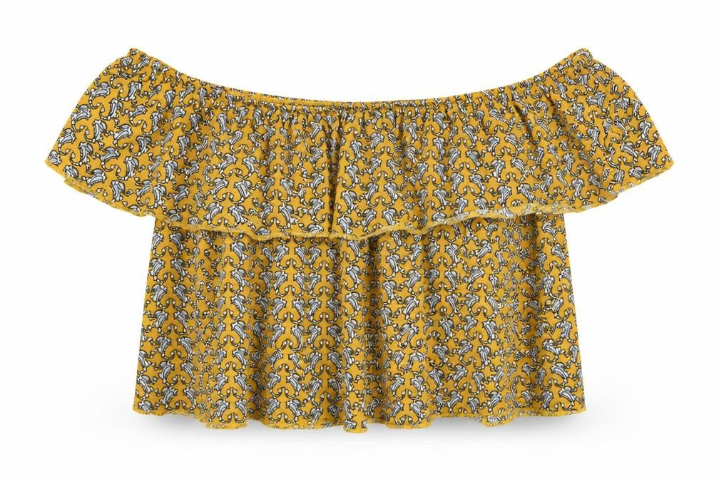 Womens UK Size 6 Topshop Yellow Basic Blouse