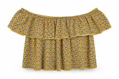 Womens UK Size 6 Topshop Yellow Basic Blouse