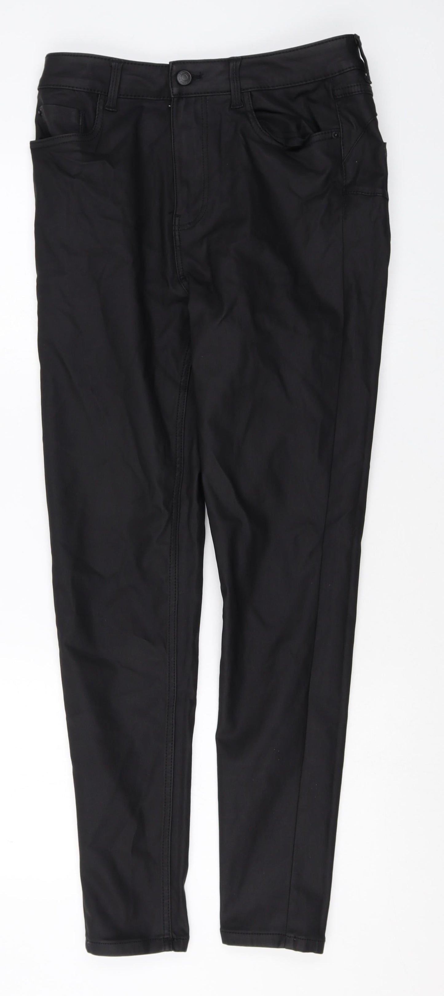 Womens UK Size 12 New Look Regular Fit  Black Trousers