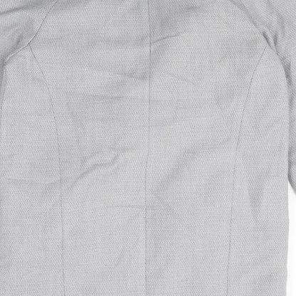 TU Womens Grey Polyester Jacket Blazer Size 8