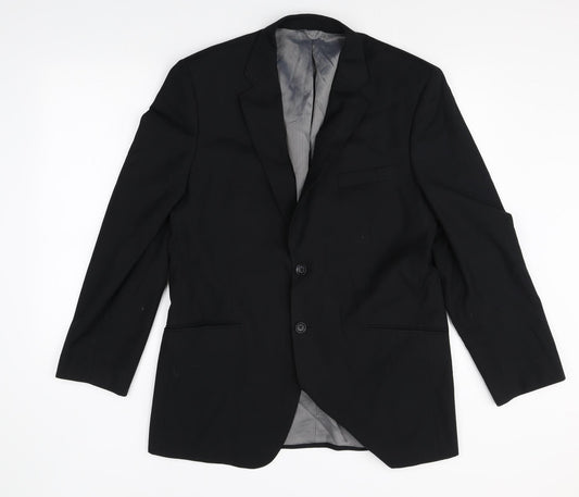 Mens UK Size 42 Burton Regular Black Suit Jacket