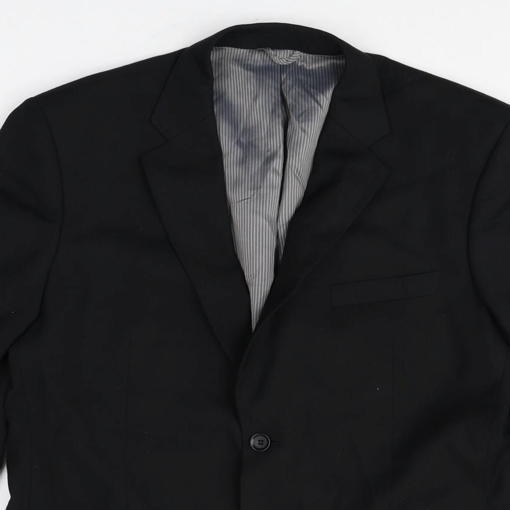 Mens UK Size 42 Burton Regular Black Suit Jacket