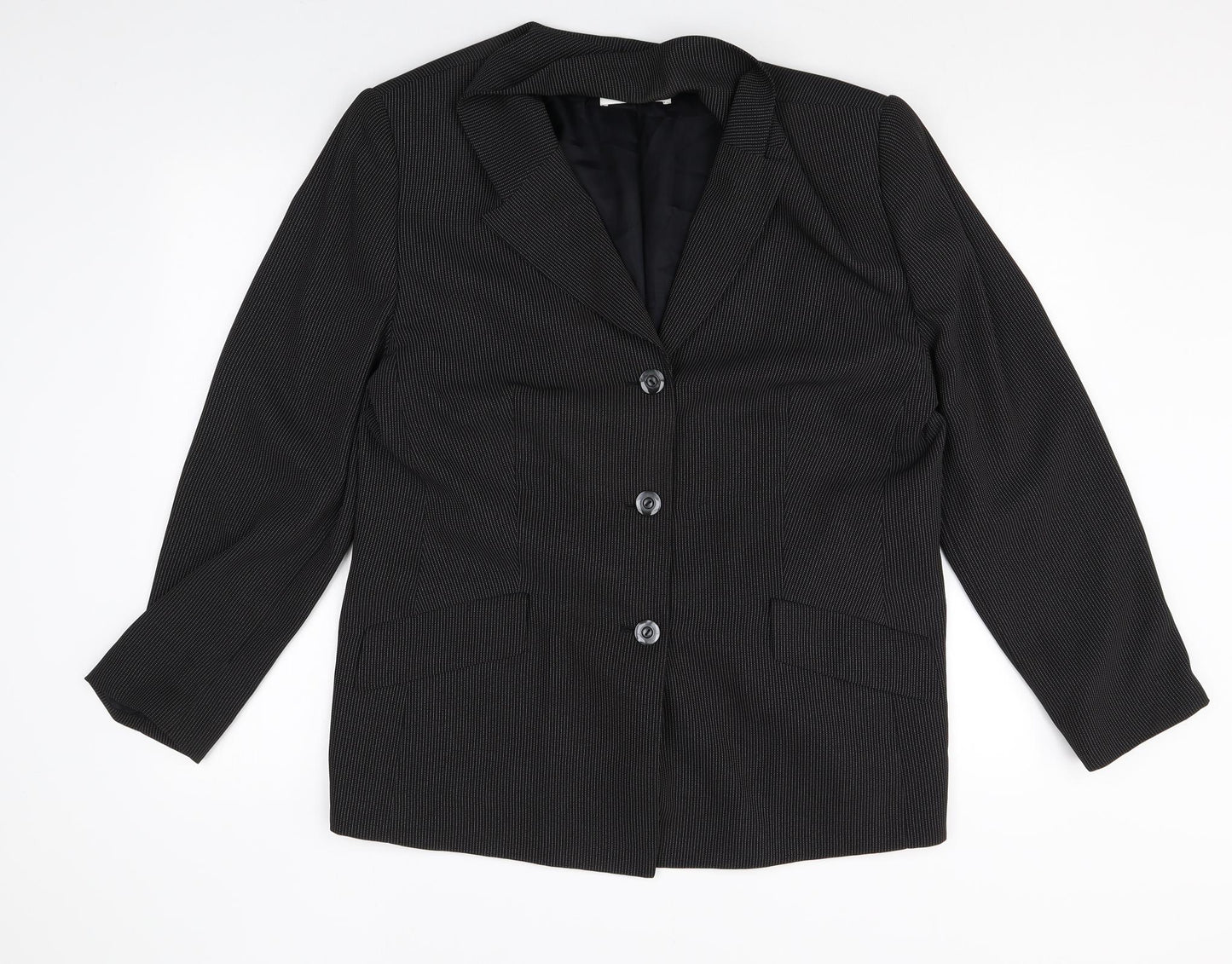 Gerry Weber Womens Black Polyacrylate Fibre Jacket Blazer Size 18
