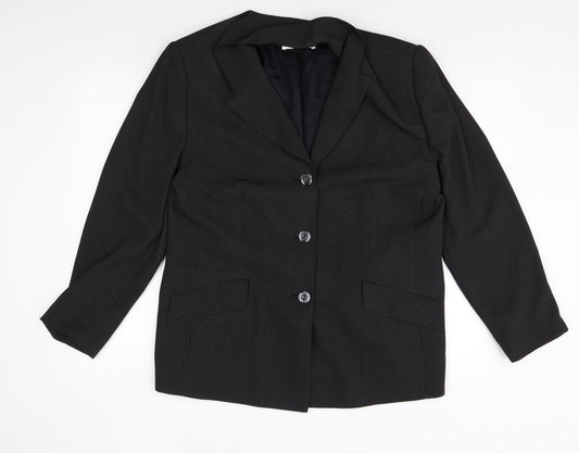 Gerry Weber Womens Black Polyacrylate Fibre Jacket Blazer Size 18