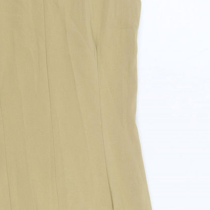 Ronni Nicole Womens Beige Polyester Pencil Dress Size 6 Boat Neck Zip
