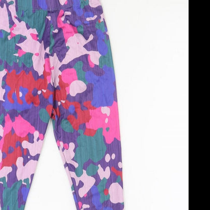 NEXT Girls Multicoloured Camouflage Polyester Jogger Trousers Size 9 Months Regular Pullover - Leggings